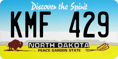 ND license plate KMF429