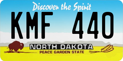 ND license plate KMF440