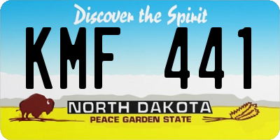 ND license plate KMF441