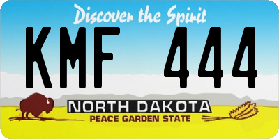 ND license plate KMF444