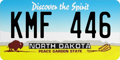 ND license plate KMF446