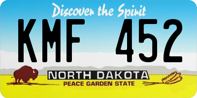 ND license plate KMF452