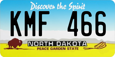 ND license plate KMF466