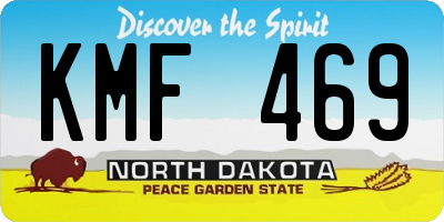 ND license plate KMF469