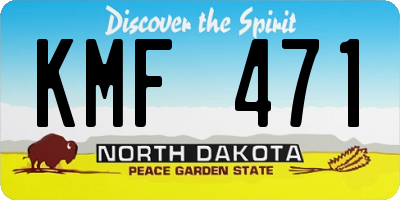 ND license plate KMF471