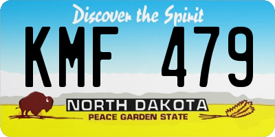 ND license plate KMF479