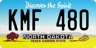 ND license plate KMF480