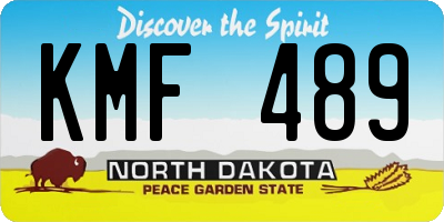 ND license plate KMF489