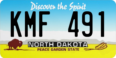 ND license plate KMF491