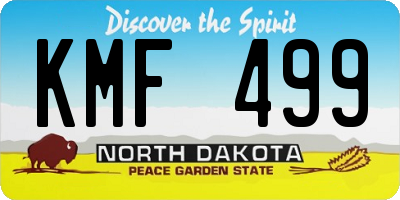 ND license plate KMF499