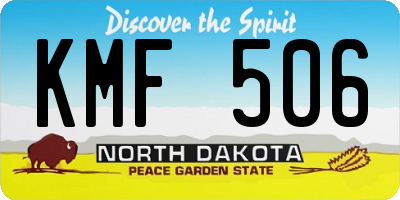 ND license plate KMF506