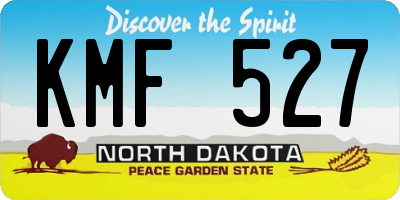 ND license plate KMF527