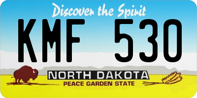 ND license plate KMF530