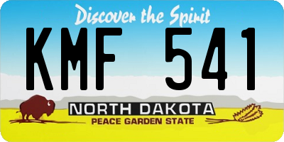 ND license plate KMF541