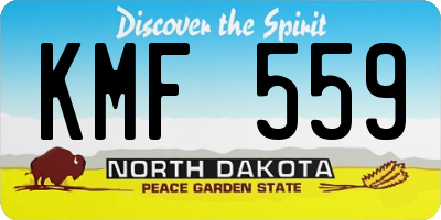 ND license plate KMF559