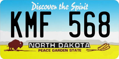 ND license plate KMF568