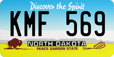 ND license plate KMF569
