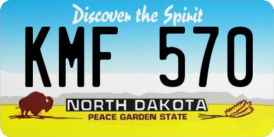ND license plate KMF570