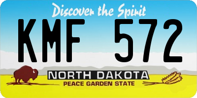 ND license plate KMF572
