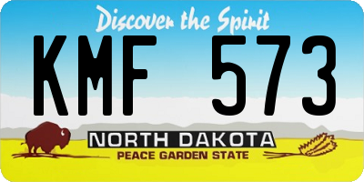 ND license plate KMF573