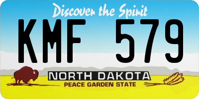 ND license plate KMF579