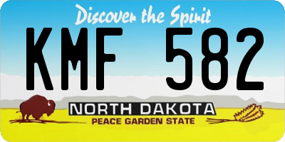 ND license plate KMF582