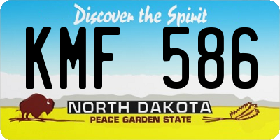 ND license plate KMF586