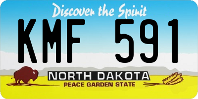 ND license plate KMF591