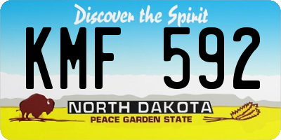 ND license plate KMF592