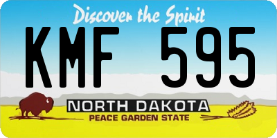 ND license plate KMF595