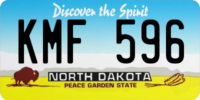 ND license plate KMF596