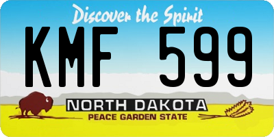 ND license plate KMF599