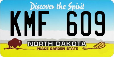 ND license plate KMF609