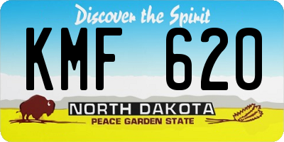 ND license plate KMF620