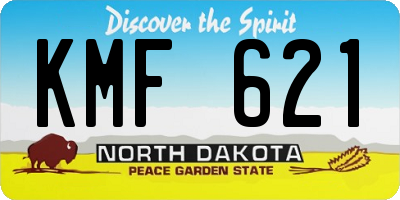 ND license plate KMF621