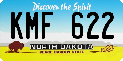 ND license plate KMF622