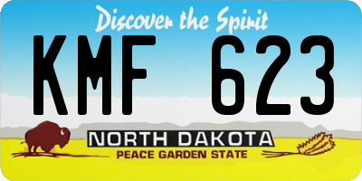 ND license plate KMF623