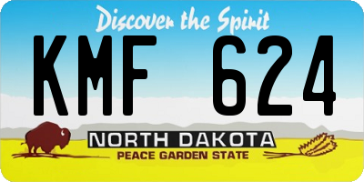 ND license plate KMF624