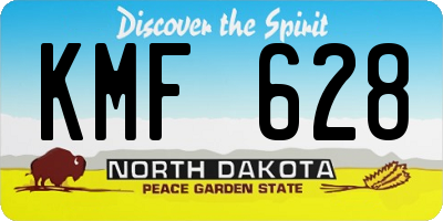 ND license plate KMF628