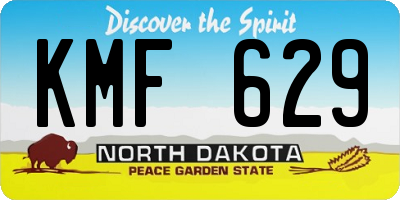 ND license plate KMF629
