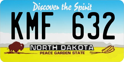 ND license plate KMF632