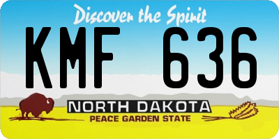 ND license plate KMF636