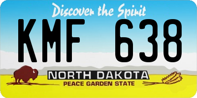 ND license plate KMF638