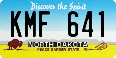 ND license plate KMF641