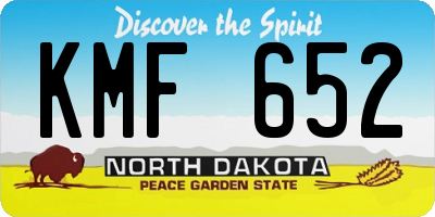 ND license plate KMF652
