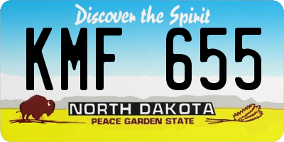 ND license plate KMF655