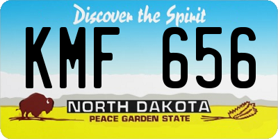 ND license plate KMF656