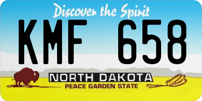 ND license plate KMF658