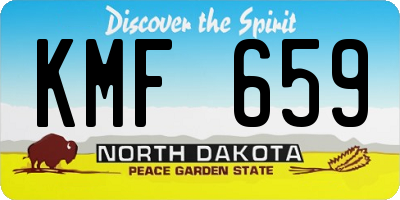 ND license plate KMF659