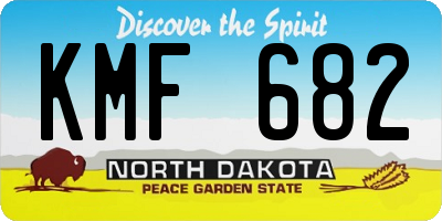 ND license plate KMF682
